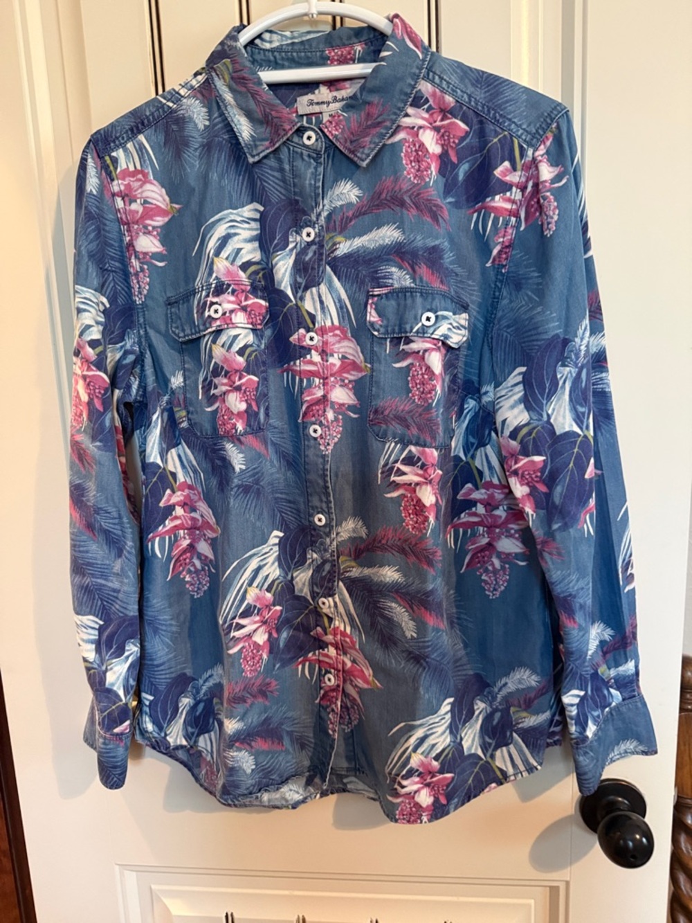 Tommy Bahama Blue Floral Button-Down Shirt
